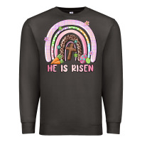 Smoke he is risen easter rainbow Premium Sweatshirt - MaliasSmallBusiness