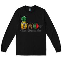 Black two fruity birthday cutie Long Sleeve Tee - CowhideDigitalArt