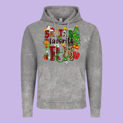 Santa's Favorite Rn Vintage Hoodie Designed By Zillion Design Studio