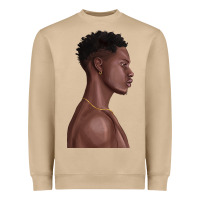 Mushroom afro black man Heavyweight Sweatshirt - texasbilliewilder