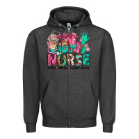 Charcoal Heather nurse coffee scrubs rubber gloves Zipper Hoodie - Jasminsmagicworld