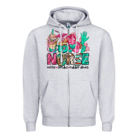 Nurse Coffee Scrubs Rubber Gloves Zipper Hoodie | Teevron