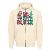 Sandshell nurse coffee scrubs rubber gloves Zipper Hoodie - Jasminsmagicworld