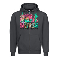 Smoke nurse coffee scrubs rubber gloves Zipper Hoodie - Jasminsmagicworld