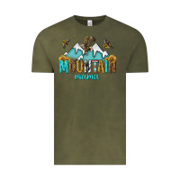 Vintage Olive mountain mama Vintage Tee - texasbilliewilder