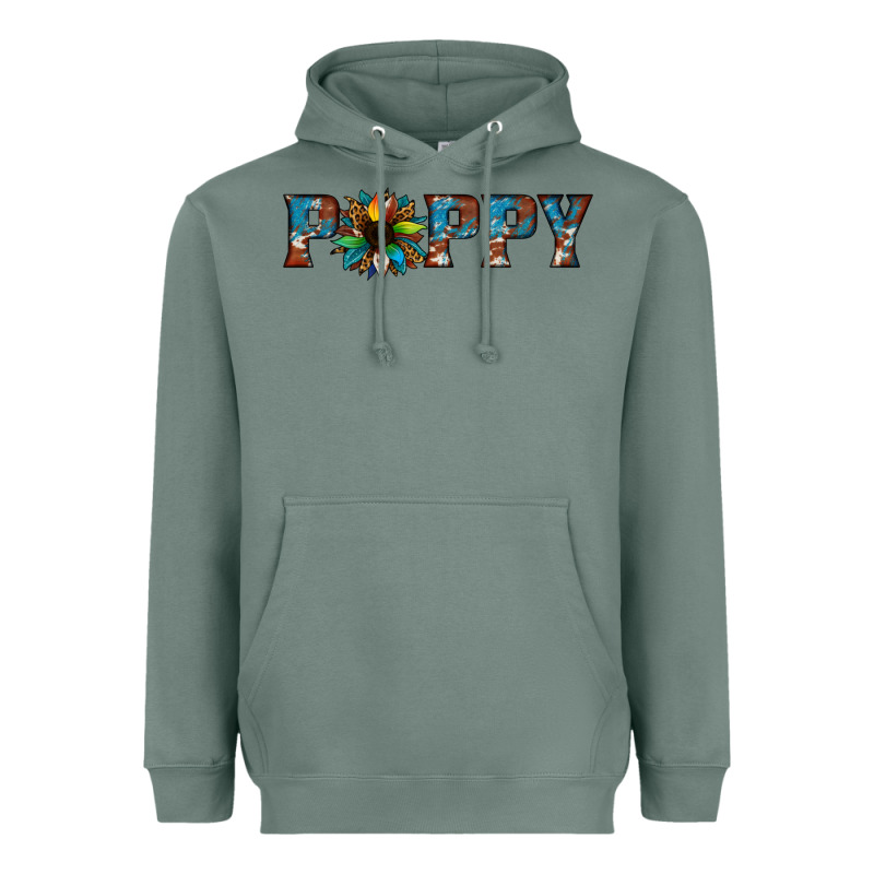 Poppy Cowhide Sunflower Heavyweight Hoodie by Jasminsmagicworld | Teevron