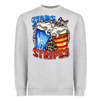 Heather Grey stars and stripes beer Heavyweight Sweatshirt - Zillion Design Studio