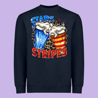 Stars And Stripes Beer Heavyweight Sweatshirt Designed By Zillion Design Studio