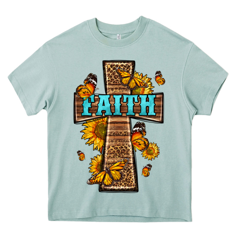 Western Faith Cross Butterfly Heavy Core Tee by LillyAllenDesigns | Teevron