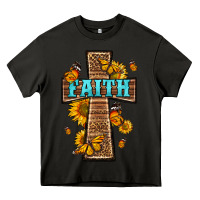 Asphalt Western Faith Cross Butterfly Heavy Core Tee - LillyAllenDesigns