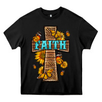 Black Western Faith Cross Butterfly Heavy Core Tee - LillyAllenDesigns