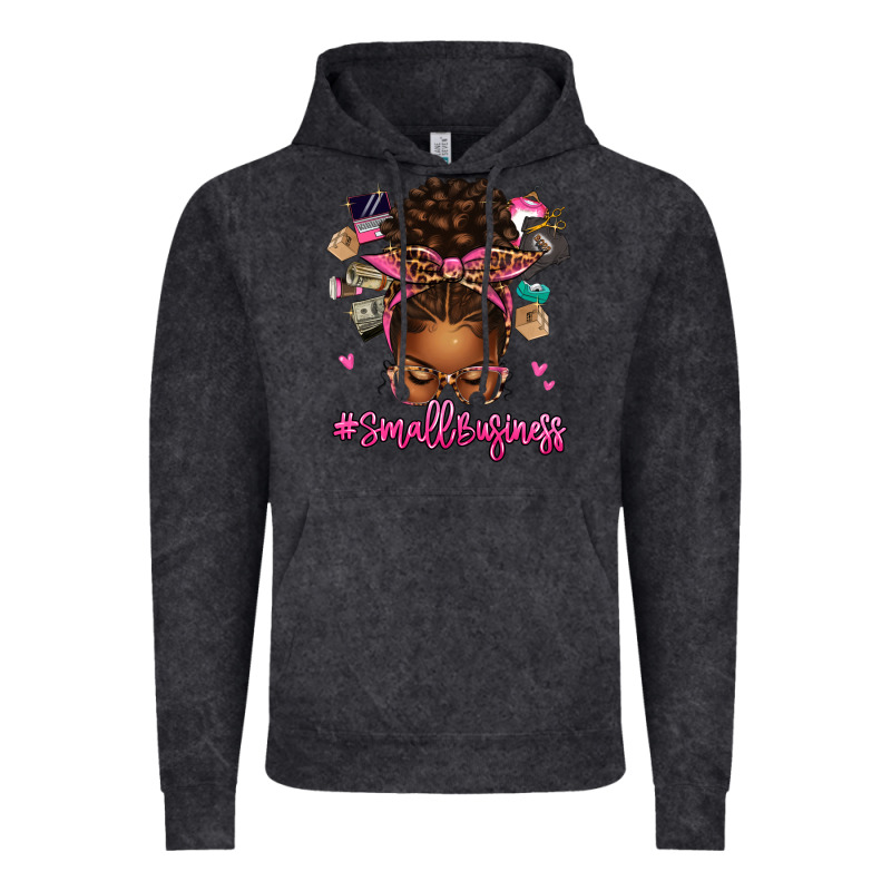 Small Business Afro Messy Bun Vintage Hoodie by texasbilliewilder | Teevron