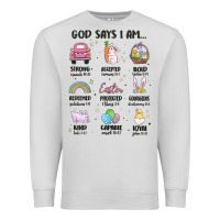 Dove Grey christian easter Premium Sweatshirt - MaliasSmallBusiness