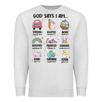 Oatmeal Heather christian easter Premium Sweatshirt - MaliasSmallBusiness