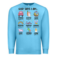Ocean Blue christian easter Premium Sweatshirt - MaliasSmallBusiness