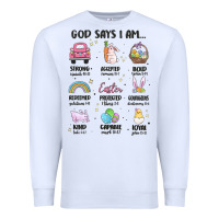 White christian easter Premium Sweatshirt - MaliasSmallBusiness