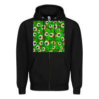 Black halloween eye balls seamless pattern Zipper Hoodie - BundleAndBundleShop