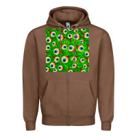 Chestnut halloween eye balls seamless pattern Zipper Hoodie - BundleAndBundleShop