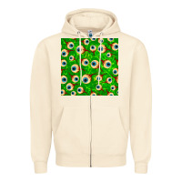 Sandshell halloween eye balls seamless pattern Zipper Hoodie - BundleAndBundleShop