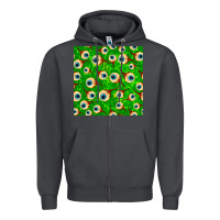 Smoke halloween eye balls seamless pattern Zipper Hoodie - BundleAndBundleShop