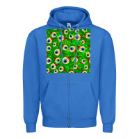 True Royal halloween eye balls seamless pattern Zipper Hoodie - BundleAndBundleShop