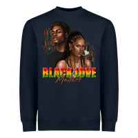 Navy afro black love matters Heavyweight Sweatshirt - texasbilliewilder