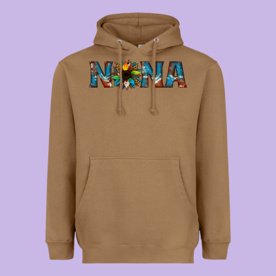 Nana Cowhide Sunflower Heavyweight Hoodie Designed By Jasminsmagicworld
