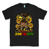 Black celebrate juneteenth black woman bun Classic Tee - HRA Design Shop