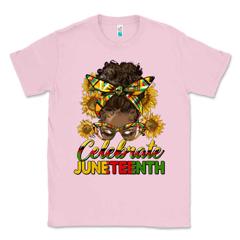 Celebrate Juneteenth Black Woman Bun Classic Tee by HRA Design Shop | Teevron