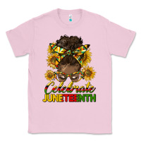 Bubblegum Pink celebrate juneteenth black woman bun Classic Tee - HRA Design Shop