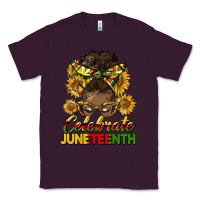 Plum celebrate juneteenth black woman bun Classic Tee - HRA Design Shop