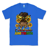 True Royal celebrate juneteenth black woman bun Classic Tee - HRA Design Shop