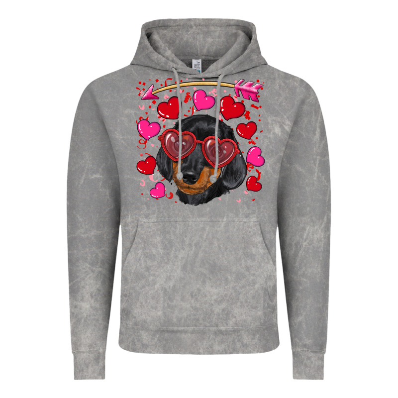 Valentine's Day  Dachshund Puppy Vintage Hoodie by RanaPortraitStore | Teevron