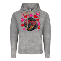 Cloud Rock valentine's day  dachshund puppy Vintage Hoodie - RanaPortraitStore