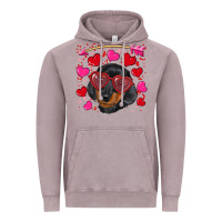 Vintage Zinc valentine's day  dachshund puppy Vintage Hoodie - RanaPortraitStore