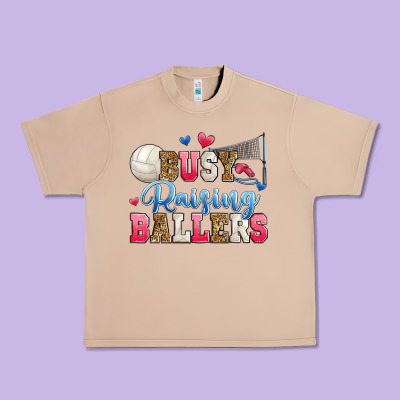 Busy Raising Ballers Volleyball Urban Heavy Tee Designed By Zillion Design Studio