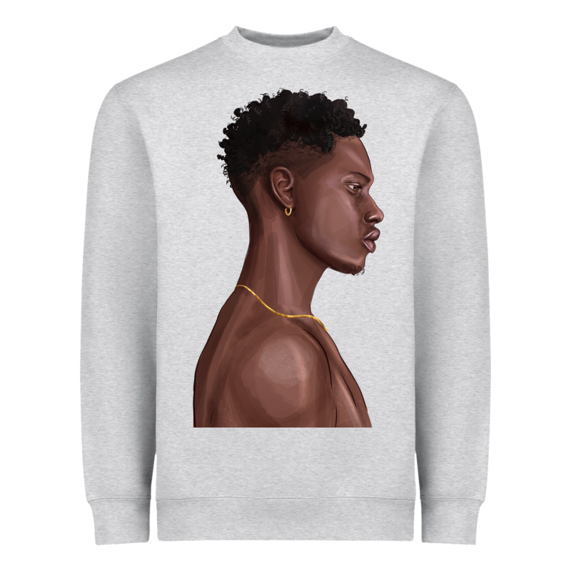 Afro Black Man Heavyweight Sweatshirt by texasbilliewilder | Teevron