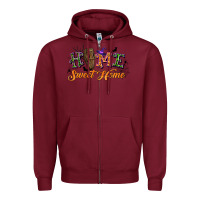 Burgundy halloween home sweet home Zipper Hoodie - BundleAndBundleShop