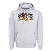 Heather Grey halloween home sweet home Zipper Hoodie - BundleAndBundleShop