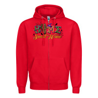 Red halloween home sweet home Zipper Hoodie - BundleAndBundleShop