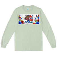 Matcha floral 4th of july crew license plate Long Sleeve Tee - HRA Design Shop