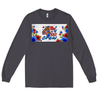 Smoke floral 4th of july crew license plate Long Sleeve Tee - HRA Design Shop