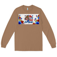 Toasted Coconut floral 4th of july crew license plate Long Sleeve Tee - HRA Design Shop