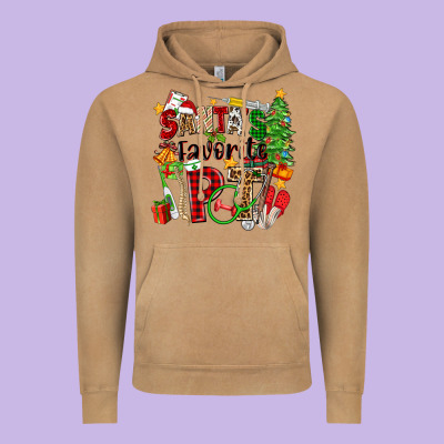 Santa's Favorite Pt Vintage Hoodie Designed By Zillion Design Studio