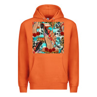 Carrot hairdresser hand scissors and roses with serape leopard and cowhide se Premium Hoodie - BundleAndBundleShop