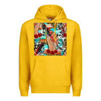 Lemon hairdresser hand scissors and roses with serape leopard and cowhide se Premium Hoodie - BundleAndBundleShop