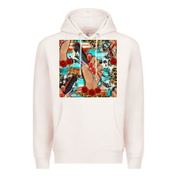 Pale Pink hairdresser hand scissors and roses with serape leopard and cowhide se Premium Hoodie - BundleAndBundleShop