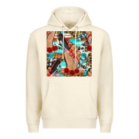 Sandshell hairdresser hand scissors and roses with serape leopard and cowhide se Premium Hoodie - BundleAndBundleShop