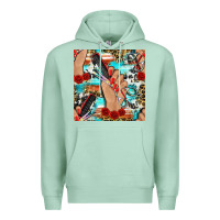 Seafoam hairdresser hand scissors and roses with serape leopard and cowhide se Premium Hoodie - BundleAndBundleShop