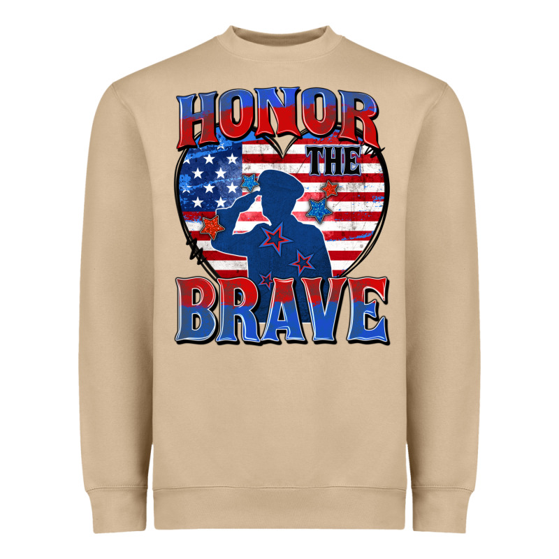Honor The Brave Heavyweight Sweatshirt by Zillion Design Studio | Teevron